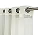 HLC.ME 2 Piece Premium Semi Sheer Voile Window Curtain Grommet Panels for Bedroom (Ivory) - 54 W x 84 L