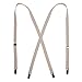 CTM® Elastic .75 Inch Wide Undergarment Clip-End Suspenders, Beige