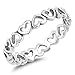 Eternity Heart Love Promise Cute Ring New .925 Sterling Silver Band Sizes 3-10