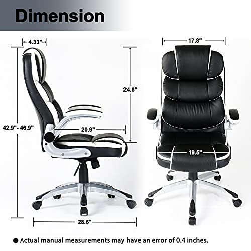 KERMS Ergonomic Office Chair, Adjustable Executive Home Desk Computer Chair with Lumbar Support