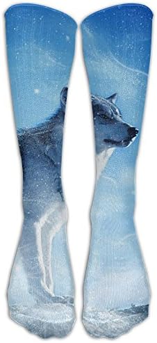 Unisex Wolf Knee High Winter Socks Not 3D Print Long Sports Stockings