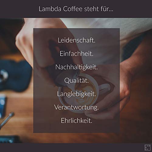 Lambda Coffee Barista Milchkännchen Edelstahl 350ml schwarz I Milchschaumkännchen Milchkanne – Bild 8
