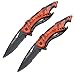 TF-705 Series Assisted Opening Tactical Folding Knife with 3-1/4-Inch Half-Serrated Blade, Red Camo, Red Camo (2-Pack)