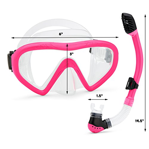 Kids Snorkel Set Underwater Mask & Snorkel Set Comfortable Double Lens