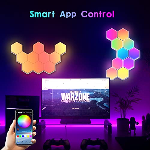 Led Hexagon Lights Smart App Control 16M RGB Colors 4 inch Large 10