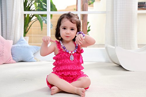 Vcmart Amulet Teardrop Amethyst Necklace Chunky Bubblegum For Kids Toddler Dress Up (A) - Thumbnail 2