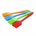 WARMBUY Set of 4 Silicone Pastry Basting Grill Barbecue Brush, Solid Core and Hygienic Solid Coating, Red, Blue, Orange, Green, 8-3/4 Inch Long