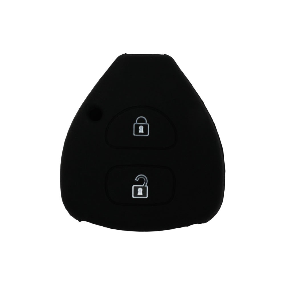BROVACS Silicone Cover Protector Case Holder Skin Jacket Compatible with TOYOTA 2 Button Remote Key Fob CV9406 Black