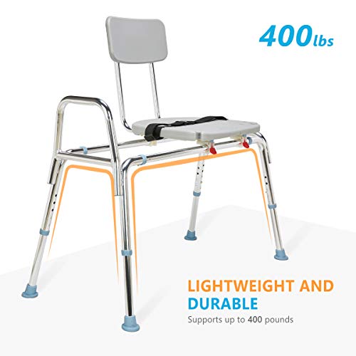 image for OasisSpace Heavy Duty Sliding Bathtub Transfer Bench 400 lbs, Shower C