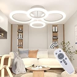OUQI Modern LED Ceiling Light Dimmable Remote