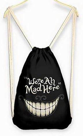 Pixel backpack - 2016 Womens Galaxy/Cat/Unicorn 3D Print Rope Backpack Bucket Canvas Bags Satchel style Devil's Smile