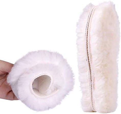 Wool Insoles,Genuine Sheepskin Men's & Women's Insoles Super Warm Cozy Premium Thick Wool Fleece Insoles for All Shoes