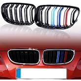 ATPOEN Grille Grill Fit for BMW E92 E93 LCI Coupe3 Series 2011 2012 2013 | Front Kindey Bumper Grill Double Slats M-Color (Doesn't fit M3)