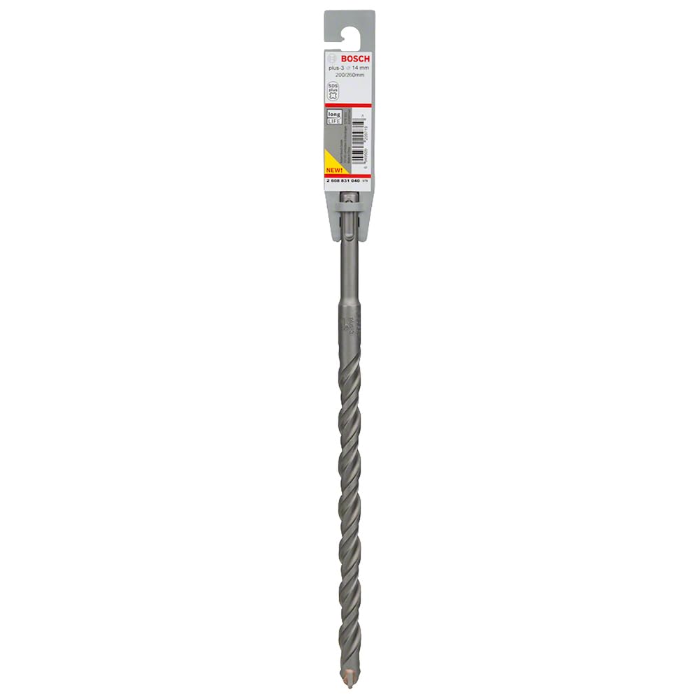 Bosch 2608831040 "SDS Plus-3" Hammer Drill Bit, 0 V, Grey, 14 x 200 x 260 mm