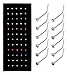 FUNRUN JEWELRY 60pcs 22G Stainless Steel Piercing Jewelry Nose Studs Rings Pins Mix Color Box Set L Shape