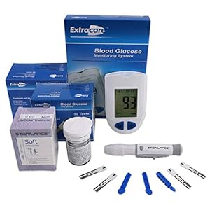 Blood Glucose Monitor Kit Diabetes Testing Kit Blood Glucose Meter 100 Blood Test Strips