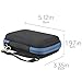 Hard Travel Case Replacement for Samsung T3 T5 Portable 250GB 500GB 1TB 2TB SSD USB 3.0 External Solid State Drives by co2CREA (Black Case + Inside Blue)