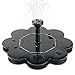 Skywoo Solar Fountain Pump, Garden Solar Water Pump with 1.5W Solar Panel Solar Powered Water Pump with 4 Nozzles, Floating Solar Powered Fountain for Birdbath, Pond, Aquarium, Garden, Patio and Pool