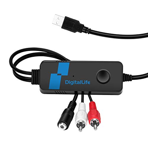 USB Stereo Sound Card - USB to 3.5mm(4 Section) Stereo Audio Adapter, USB to RCA(R/L) Soundcard for PS4 Pro,Gaming Headphone, Desktop Soundbar