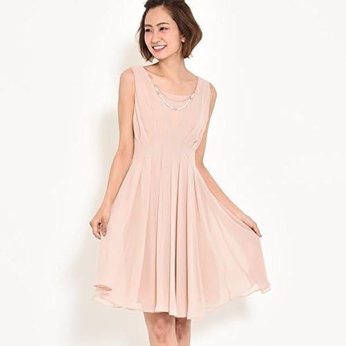 Amazon Co Jp ケティシェリー Ketty Cherie 結婚式 2次会にぴったり ネックレス付きワンピース ベージュ M 2 服 ファッション小物