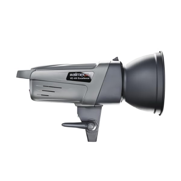 Walimex Pro VE-400 Excellence Studioblitzleuchte mit integriertem Empfänger (Leistung 400 W, 150 W Einstelllicht… – Bild 3