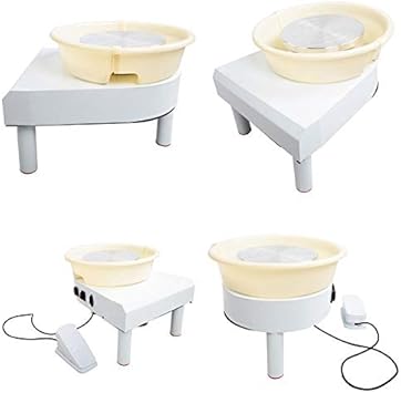 T/&ouml;pferscheibe 32cm T/&ouml;pferscheibe 250W Optionales elektrisches T/&ouml;pferscheibe DIY 0~300r min Tonwerkzeug T/&ouml;pferscheibe Formmaschine DIY Keramik Formwerkzeug Caredy Elektrische T/&ouml;pferscheibe