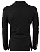 H2H Mens Casual Fashion Slim Fit Blazer Jacket with Snap Collar Black US S/Asia M (KMOBL01)