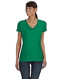 Fruit Of The Loom Heavy Cotton Hd Ladies' V-Neck Tee (Kelly) (L)