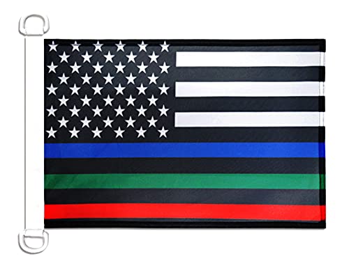 AZ FLAG USA Thin Blue Red Green Line Nautical Flag 18'' x 12'', United States flags 30 x 45 cm, Banner 12x18 in for boat