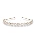 Ammei Headpiece Bridal Headpiece Wedding Headband with Crystal and Hair Accessories (Gold, 5.5'')