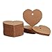 Shintop 100PCS Kraft Paper Gift Tags Bonbonniere Favor Thank You Gift Tags with Free 100 Feet Natural Jute Twine Brown (Heart Shape Paper Tag)