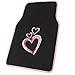 BDK 13 Piece Love Hearts Design Complete Set - 9 Piece Seat Covers and 4 Piece Carpet Mats - Premium Design