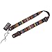 MUSIC FIRST Classic Country style Soft Yarn-dyed fabric & Genuine Leather Ukulele Strap Ukulele Shoulder Strap Version 2.0 With a MUSIC FIRST Genuine Leather Str. Locker