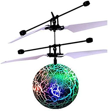 Rechargeable RC Toy Colorful Drone Helicopter Ball, Built-in Shinning LED Lighting Toy For Kids Teenagers (Green)