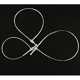 Kang Yuan 1000pcs 7" Snap Lock Pin Security Loop Plastic Hang Tag Fastener (Clear)