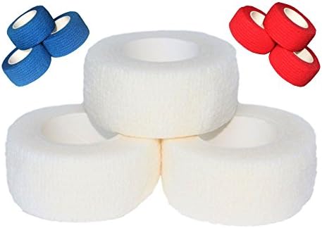 Sports grip tape by Bardownski (3 pack) - Use it to get a better grip on anything!Hockey stick grip tape. Baseball bat grip, weight grip, tennis grip, hunting grip, self adhesive wrap bandage (White)