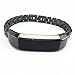 Fitbit Alta Bands, Lwsengme Steel Fitbit Alta Smart Classic Accessory Replacement Bands (Dark Metal)