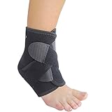 EzyFit Ankle Support Brace, Fully Adjustable Open Heel, Wrap Around Stabilizer Straps For Maximum Support - Strong Flexible Neoprene for Greatest Comfort - 3 Sizes