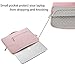 MOSISO Polyester Multifunctional Briefcase Handbag Compatible with 13 inch Laptop, Pure Pink