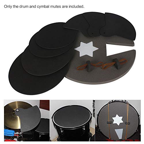 Algol - 8-Piece Drum Set Silencer Practice Pads Mute with Cymbal Mutes Percussion Instruments Parts & Accessories - Thumbnail 5