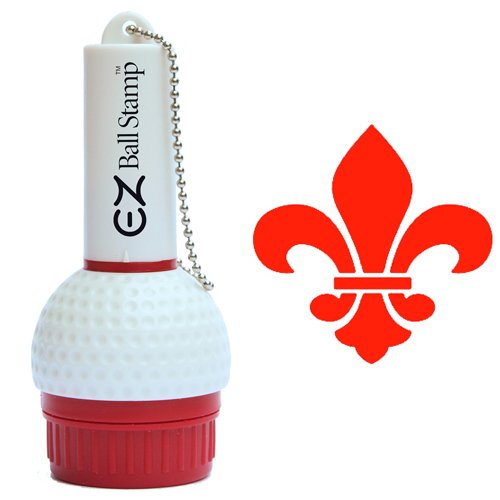 EZBallStamp Golf Ball Stamp - Red Fleur De Lis