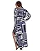ROMWE Women's Bohemian Long Sleeve V neck Split Long Wrap Maxi Dress