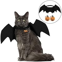 Luckygoo 2018 New HalloweenCat Bat Wings Cat Costume Halloween Bat Wings Pet Costumes Pet Apparel for Small Dogs and Cats