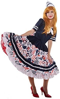 Cute Sailor Dress and Hat Womens Halloween Costume Custom Size