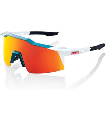 新品 100% Racetrap White Hiper Blue サングラス 100% Racetrap Matte White / HiPER Blue Multilayer Mirror