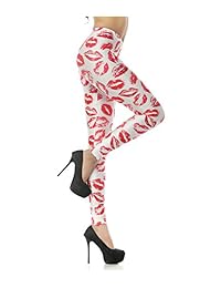 De la dama Fashion impresión Digital Fadeless Colorful Stretch Leggings Tobillo Longitud Tight Pants