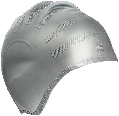 Swimming Cap Silicone Non-toxic Tasteless Long Hair Swim Cap with 3D Ergonomic Design Ear Pockets and Great High Elasticity for Teenagers Women and Adults Keeps Hair Clean Ear Dry