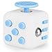 Anxiety Stress Relief Fidget Cube: Calming Toy for Focus, Relaxation, Distraction & Improved Mood - Aids Depression, Worry & Fear - Perfect Gift for Autism, Anger, ADD, ADHD & PTSD (White/Blue)