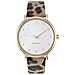 WRISTOLOGY Olivia Womens Gold Crystal Wrist Watch Leopard Band