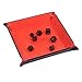 GAMELAND Dice Tray, Foldable, Orange, Plastic, Faux Leather, Rectangular, Fits in Board Game Box, for Roleplaying RPG Dice